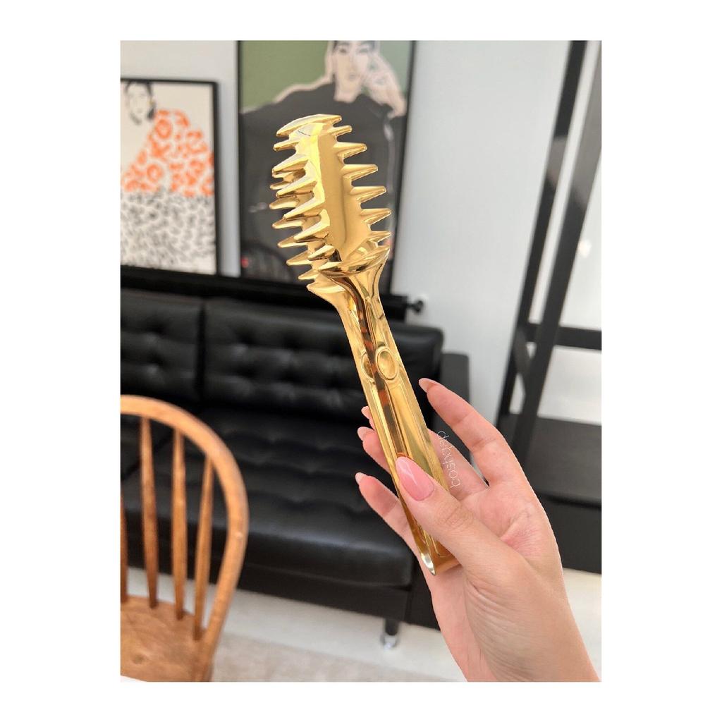 Dmr Life 8 Piece Gold Sauce Serving Set And Tongs Serving Presentation Set (18/10)