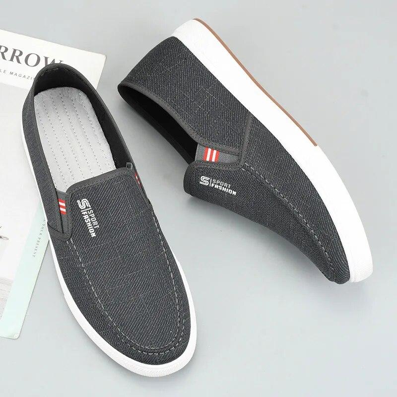 Męskie mokasyny wsuwane, oddychające, lekkie, antypoślizgowe buty płócienne, męskie tenisówki, wiosna i lato