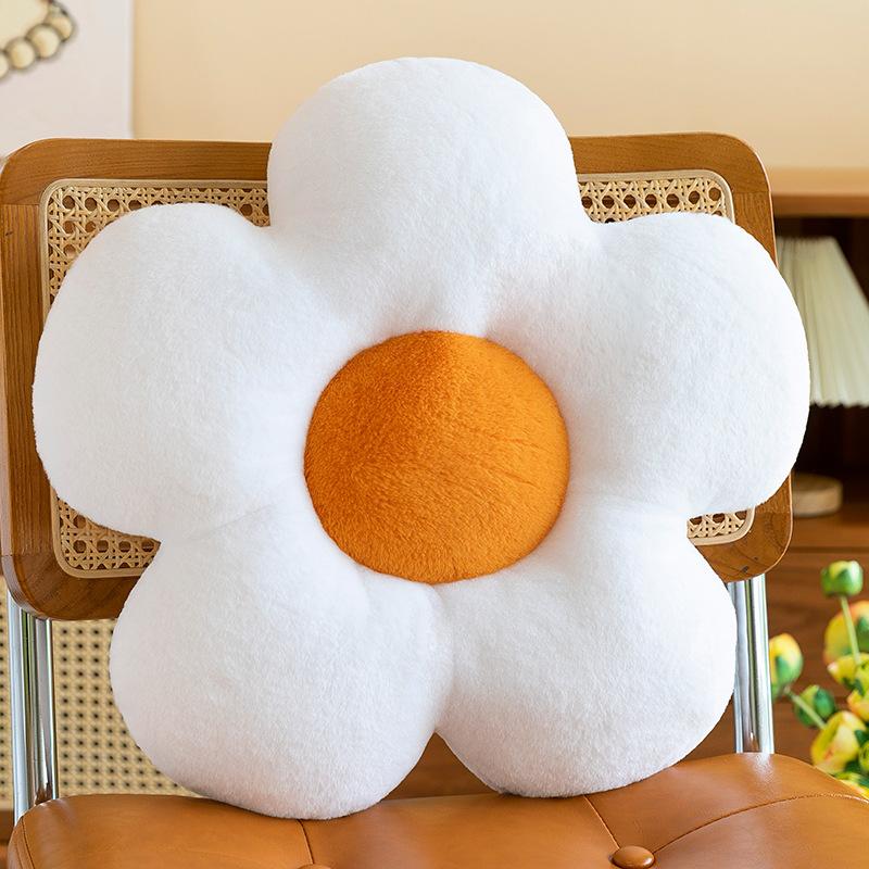 Traffic Style Flower Cushion Pillow Office Cushion Waist Plush Toy Living Room Sofa Petal Daisy Cushion Premium