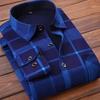 2026 Men's Autumn Winter Thick Warm Long Sleeve Plaid Shirt Thick Fleece Warm Casual Shirts for Men Oversized Plaid Shirts Male