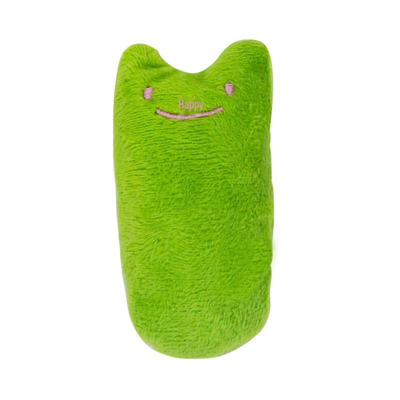 Haqi's Catnip Plush Toy: Interactive, Bite-Resistant Cat Face with Rattle Paper for Teething Cats