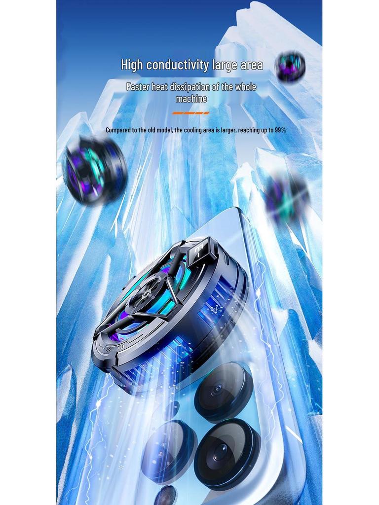 SL17 Gaming Phone Cooler: Semiconductor Suction Clip with Digital Display