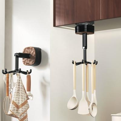 Vantuzlu Kanca Mutfak Gereçleri Askısı Dolap Altı Kanca 360 Derece Dönen 6 Pençeli Katlanır Kanca Banyo Yatak Odası Dolap Kapısı Duvar için