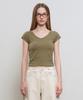 GENERALIDEA Daily Short Sleeve V-Neck T-Shirt [Khaki] / Gf1Lts513