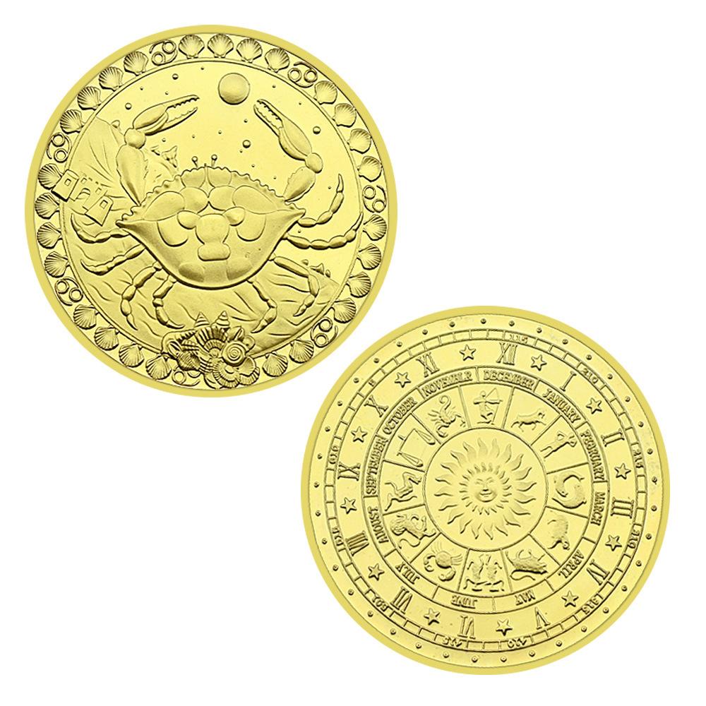 Gold Zodiac Coins, Collectible Gifts, Collectible Commemorative Coins, Commemorative Medals, Medals and Badges