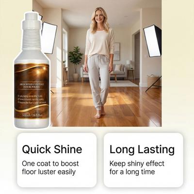 500ml Floor Repair Agent Streak-Free Long-Lasting Shine High Solids Coating Floor Restorer Ceramic Tile Bamboo Floor Polish Agent