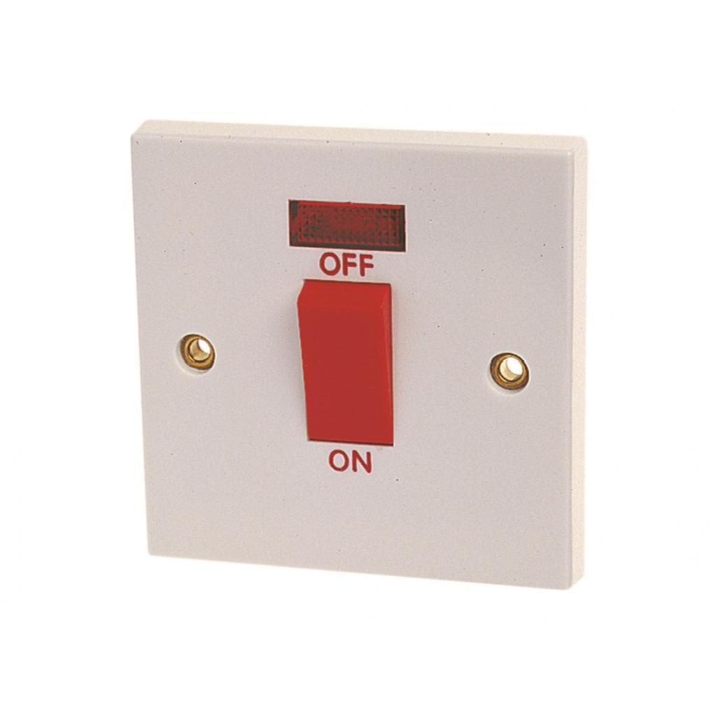 Dencon Doppelpoliger Schalter mit Kontrollleuchte 45a