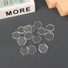 8Pieces Game Token Collection Holder Boxes for Gaming Accessories Hexagon Clear Plastic Acrylic Protector Containers Case Board