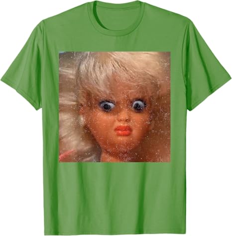 Maglietta Meme Faccia di Bambola Divertente Disgustosa Moda Donna Abbigliamento Estetico Artistico Regalo Originale Cotone Street Manica Corta Camicette