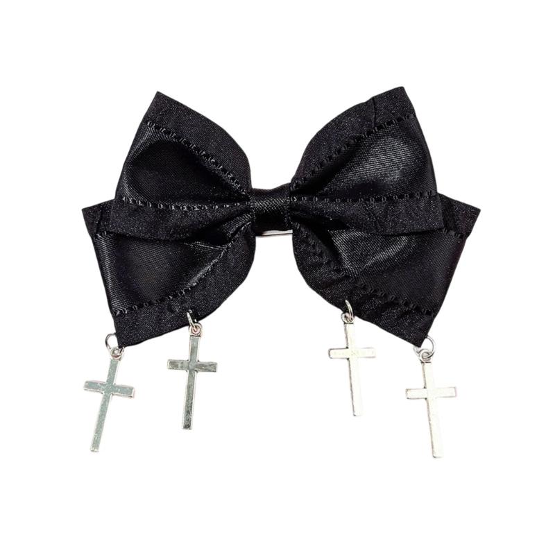 

1PC Adjustable Fabric Hair Clip With Heart Crosses Bows Decoration Secure Grip Fashion Hair Accessories Ribbon