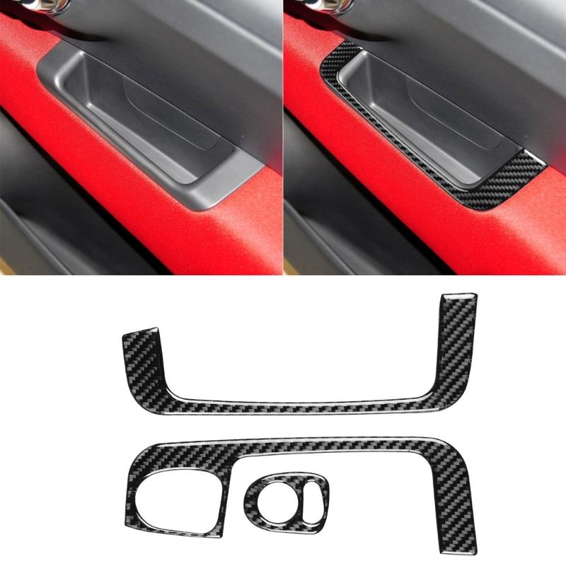 Car Door Panel Armrest Sticker Decal Carbon Fiber Interior Trim Cover for Door Panel