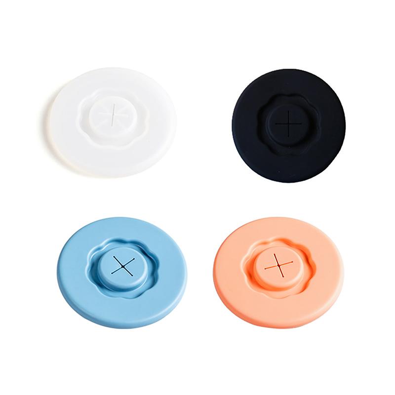 Dopasowana silikonowa pokrywka na kubek Szklana pokrywa napoju Odporna na ciepło z otworem na słomkę