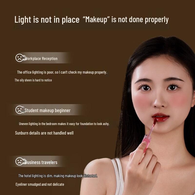 Portable Folding LED Makeup Mirror