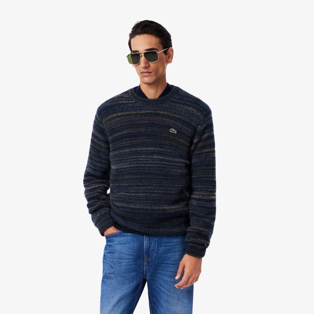 [Lacoste] Men s Striped Crew Neck Sweater AH5221-55NL0K 3