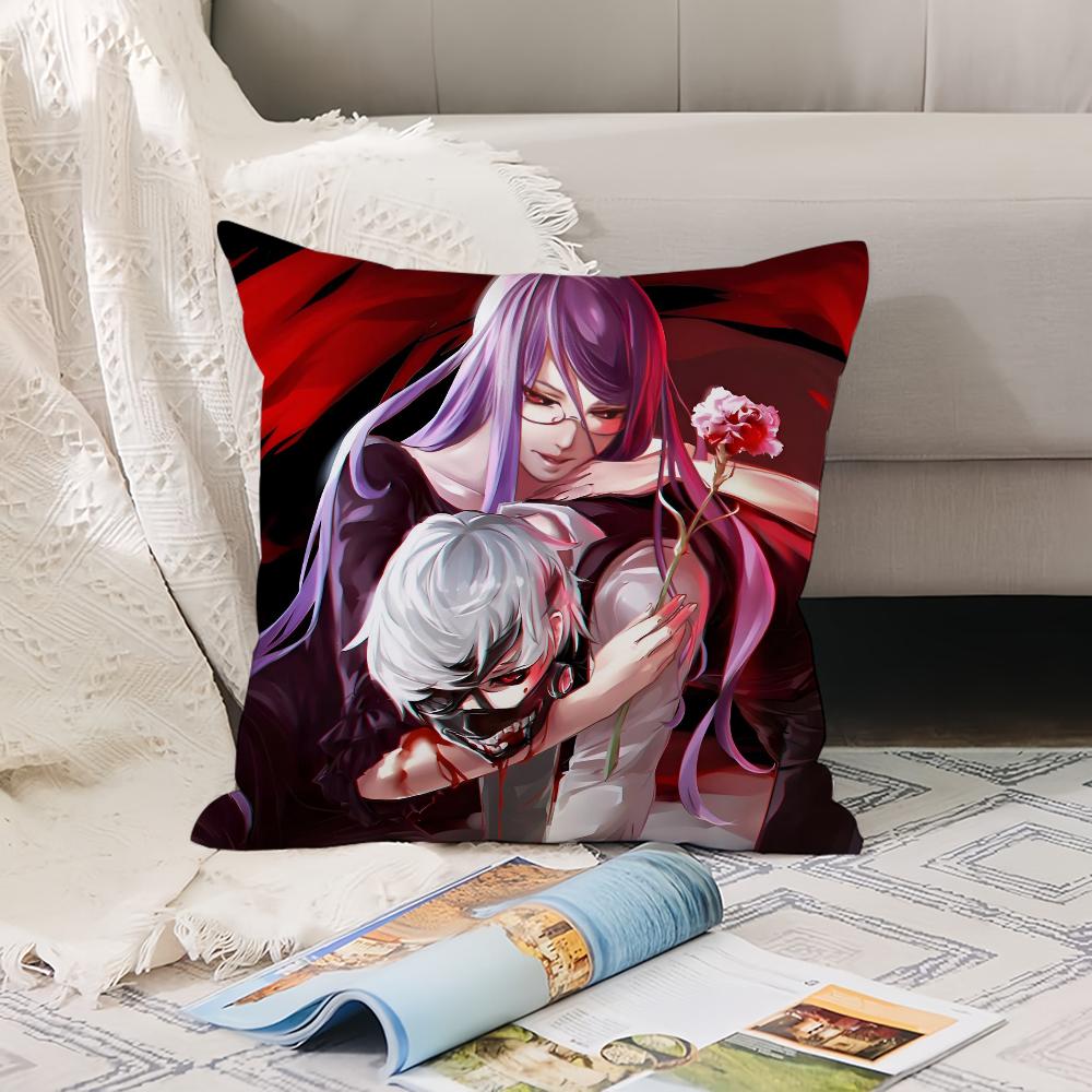 

Anime T-Tokyo Ghoul Pillow Case Office Cushions Suitable For Sofa Car Decorative Cushion Cover 12x12Inch