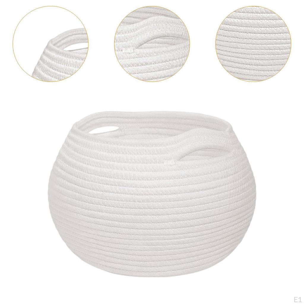 Woven Lagerung Korb Dekorative Container Bin Hause mit Griff Kleine Runde Pflanze für