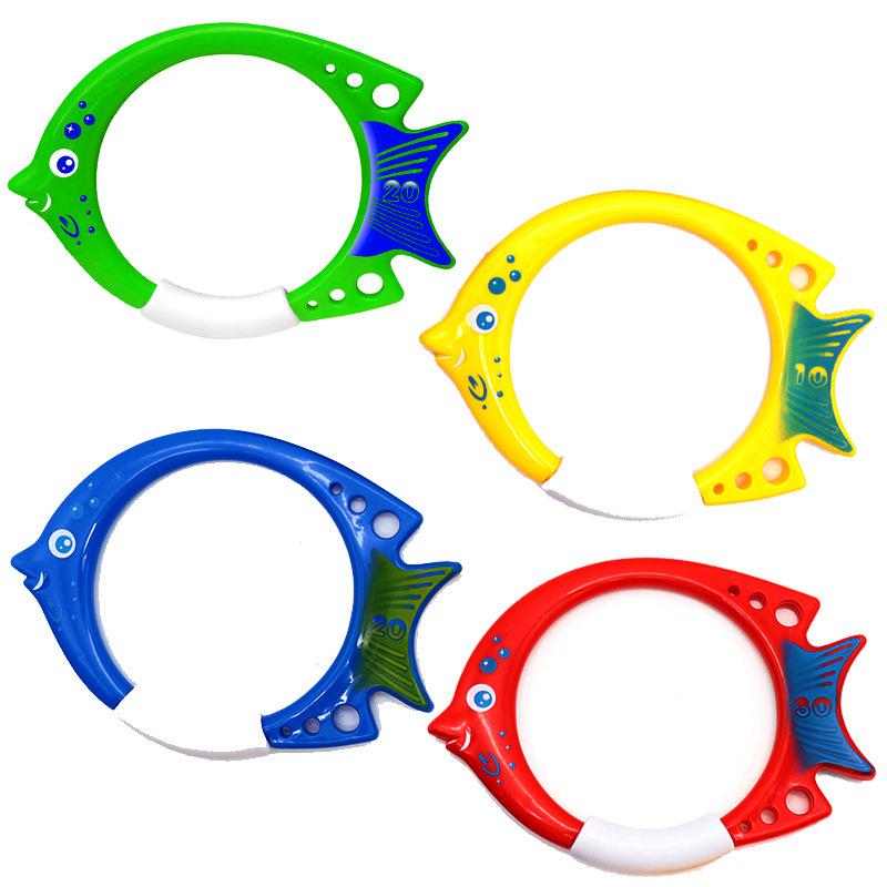 Cross-Border Diving Toy Set for Kids: Shark, Gem, and Fish Rings for Pool Fun