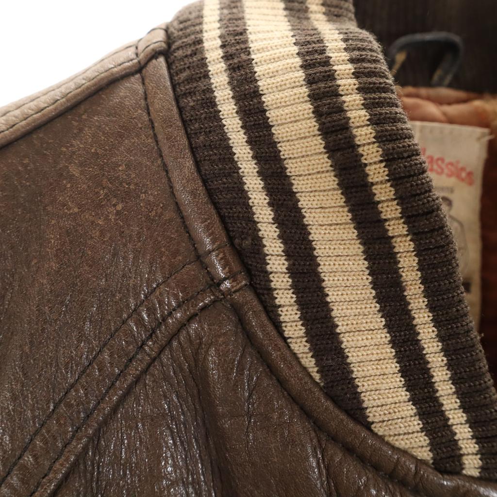 AVIREX 90s Old leather jacket S Brown Blouson Men's Used