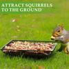 Wild Bird Feeders Square Ground Tray Bird Feeder Metal Mesh Bowl High-Capacity Ground Animal Feeding Tray Pet Feed Supplies