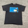 Vintage Y2K Funny No One Cares For Your Opinion Humor Shirt Large 21x25 Black