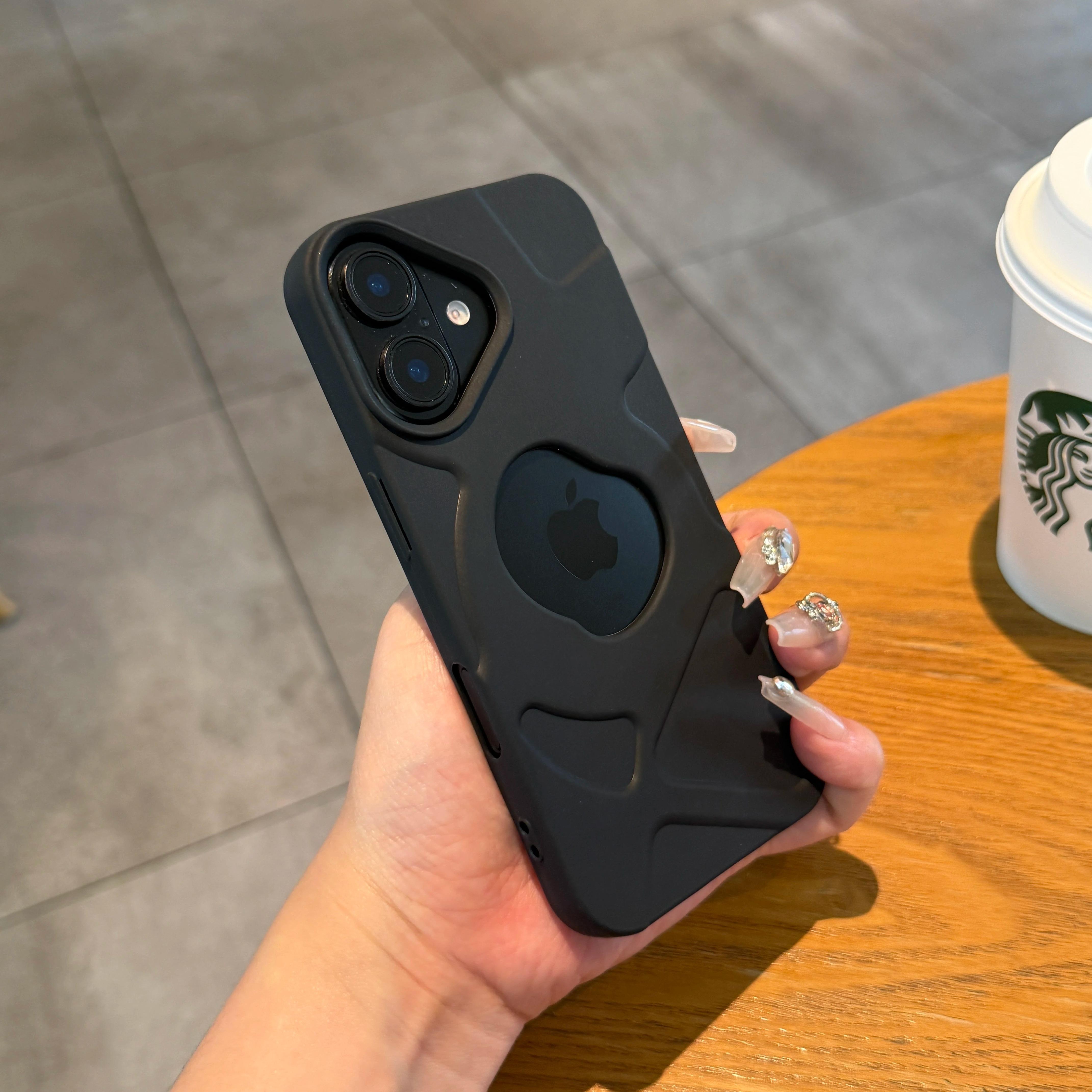 

Fashion for Magsafe Logo Hole Magnetic Case For iPhone 16e 14 15 Plus 16 12 13 Pro Max 11 Irregular Silicone Shockproof Cover iPhone 16