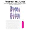 10Pcs Artificial Nails With Plaid Bowknot Pearl Heart Rhinestone Handmade Design For Women