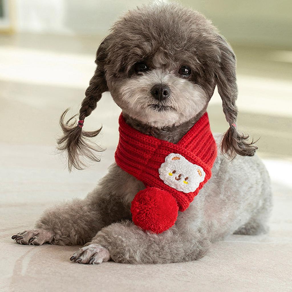 Pet Christmas Scarf Pet Neck Warmer Apparel For Little Pet Dogs Cats
