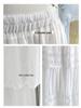 2026 Spring/Summer Gentle Style Girly A-line Layered Skirt with Lace Trim & Elastic High Waist