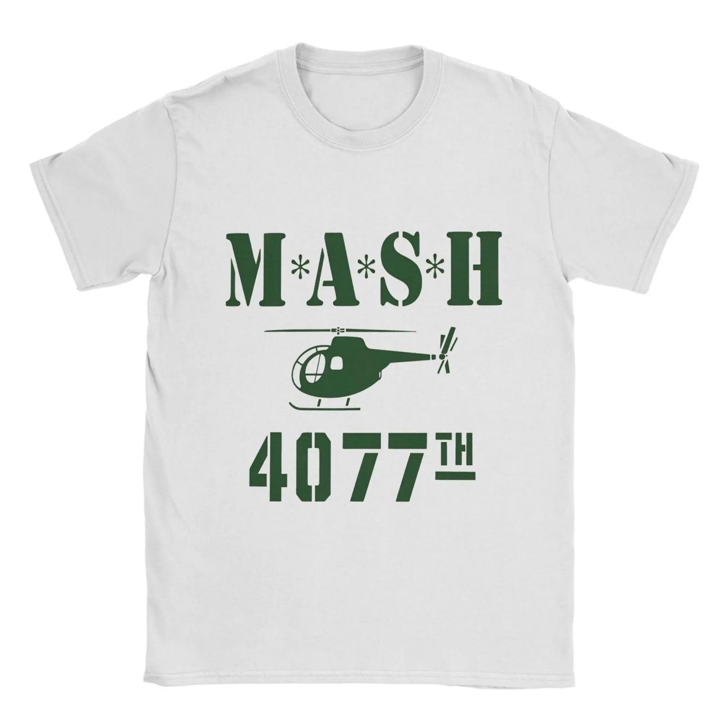

MASH 4077 Cotton T Shirt For Adult Summer Vintage T Shirts Comfortable Hipster Tees Oversize Hot Sale Tops S чёрный