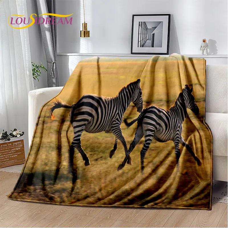 

Wild Animal Zebra Soft Plush Throw Blanket for Living Room Bedroom Bed Sofa Picnic Cover Perfect for Kids Adults 40x50in