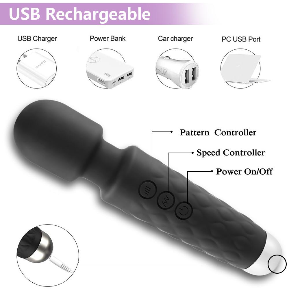 Magic Wand Toys for Adults 18 Masturbator Clitoris Stimulator Vibrators Sex Toys for Women Powerful Body Massge
