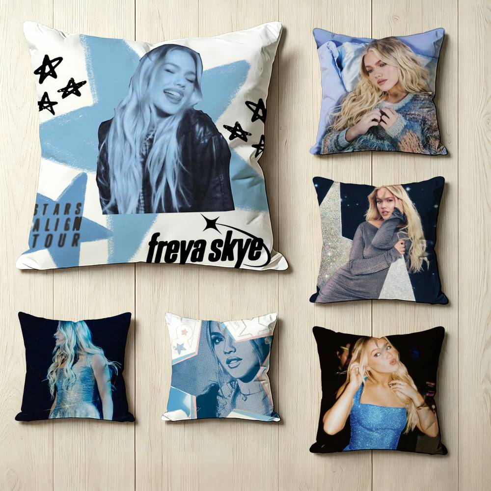 Pop singer F-Freya S-Skye Square Double-Sided printed Pillow Case Bedroom Bedside Pillow Sofa Cushion Cover