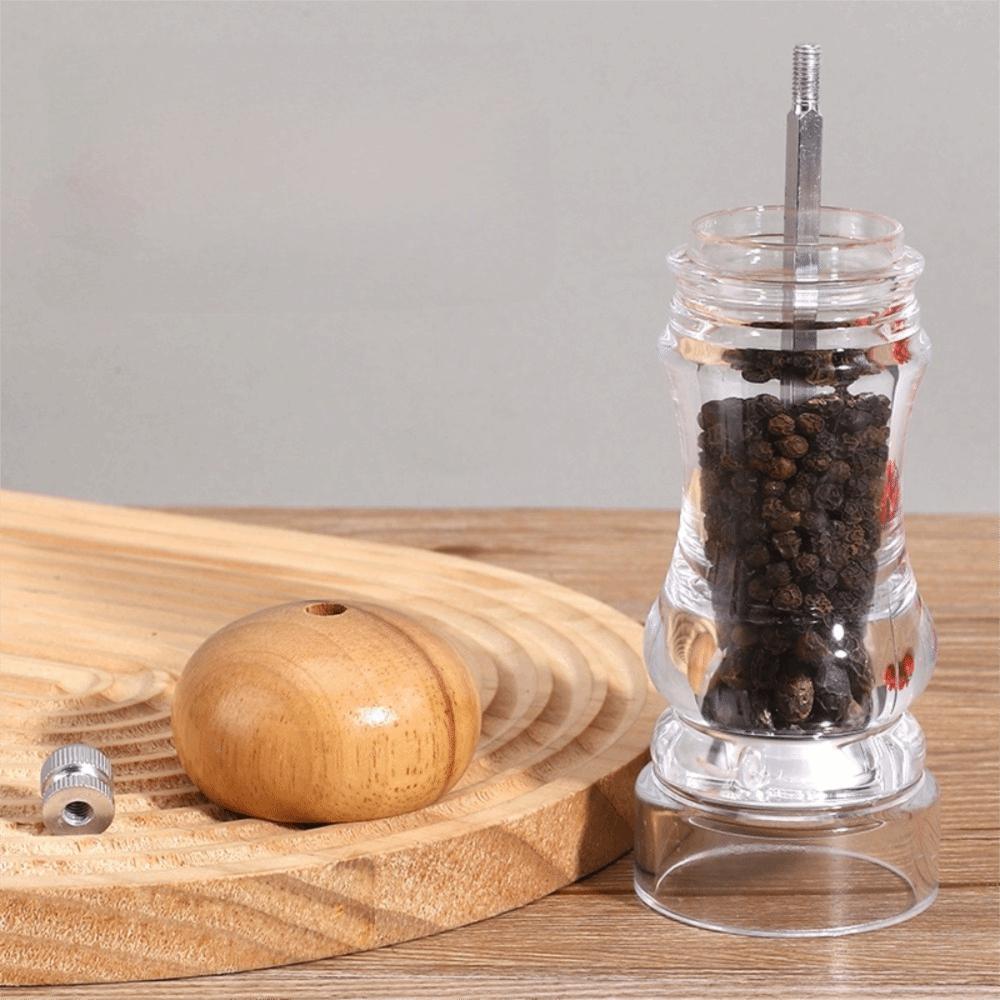 Manual Acrylic Pepper Salt Grinder Adjustable Coarseness Salt and Pepper Bottle  Dinning Table