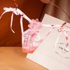 WHITE FANG Floral Lace Sexy Lingerie for TT213 T-Back Panties, Women, (07 Wine)
