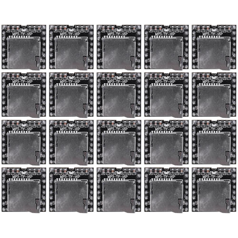 DFPlayer Mini MP3 Player Modul TF-Karte U-Disk Mini MP3 DF Player Audio Sprachmodul IO/Serielle Schnittstelle/AD MP3-TF-16P für Arduino