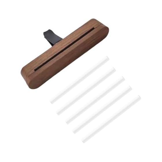 YFFSFDC Car Aroma Diffuser, Clip Type, Air Freshener Container, Made of Natural Wood, Aroma Holder for Car Air Freshener Refill, For All Car Models,