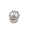 South Sea Pearl White Butterfly Farming Ring Pearl Silverx Pink Women XQ8194 Used