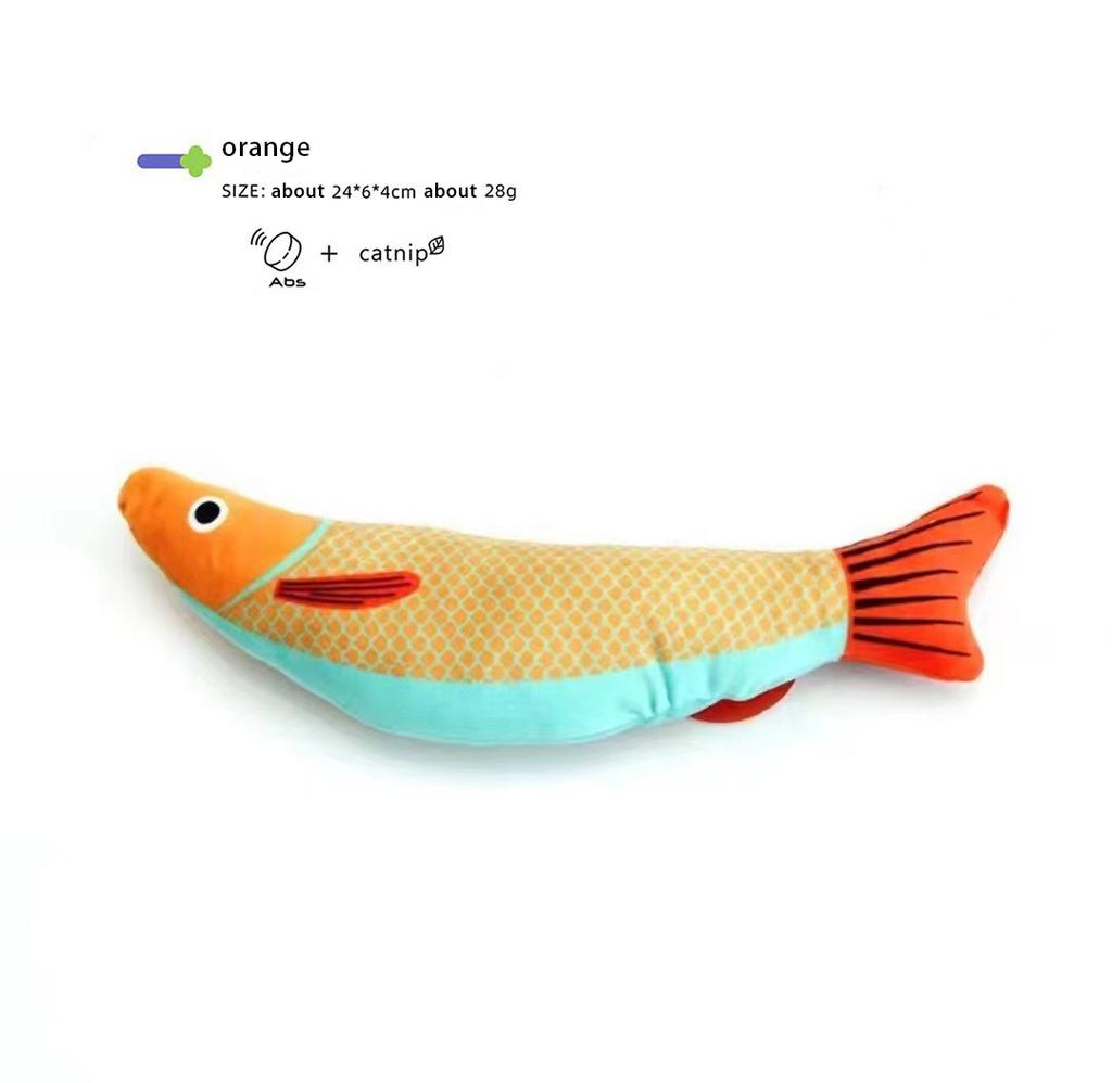 Pet Supplies Toys for Pets Fish Soft Durable Interactive Cat Kicker Toys Fish Shape Catnip Chewing Interactive Movement Toy