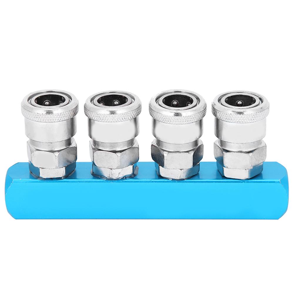 

Air Compressor Quick Connector Manifold Fitting Pneumatic C‑Type Fast Coupler Aluminum Alloy