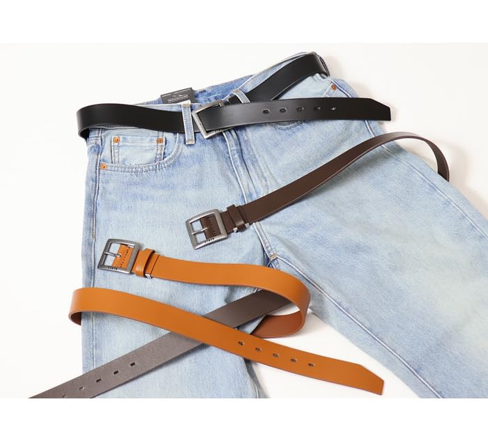 Edwin Garrison Kožený Pravý 0111178 Tmavý Pásek, Pánský, Kůže, (Jedna velikost, 02 Hnědá)