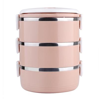 Stainless Steel Leak Proof Insulated Lunch Box - 3-Tier Stackable Container