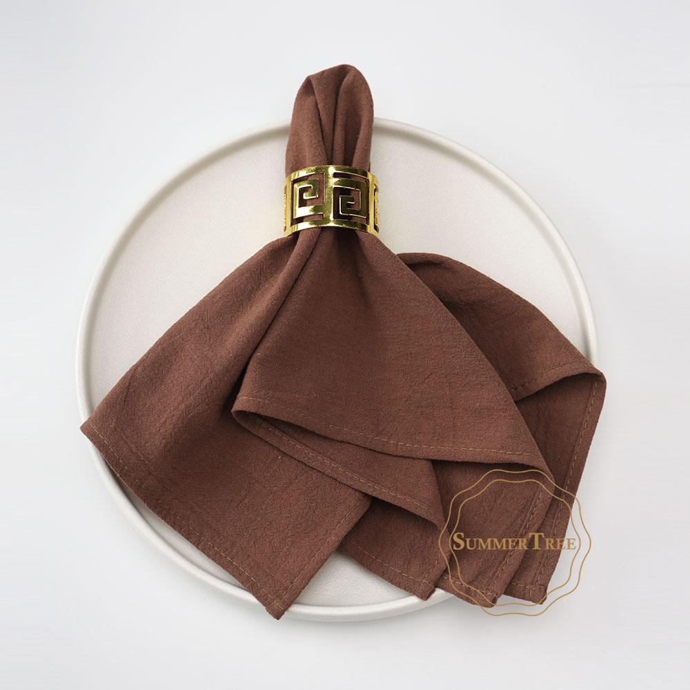 12 Piezas 40x40cm Servilletas de Tela Algodón Lavado Cena Vintage Suave Servilleta de Mesa Posavasos para Restaurante Hogar Boda Fiesta Decoración
