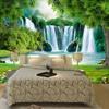 3D Wallpaper Waterfall Meadow Green Landscape Mural Living Room Bdroom Backdrop Decoration Wallpaper
