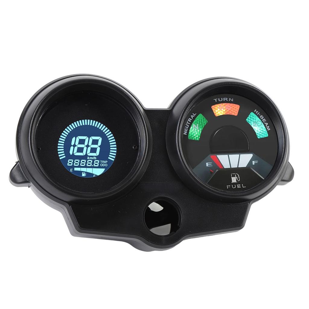 Motorcycle Speedometer Universal LCD Digital Odometer Fuel Level Meter Adjustable 7 Colors DC 12V Multifunctional Gauge
