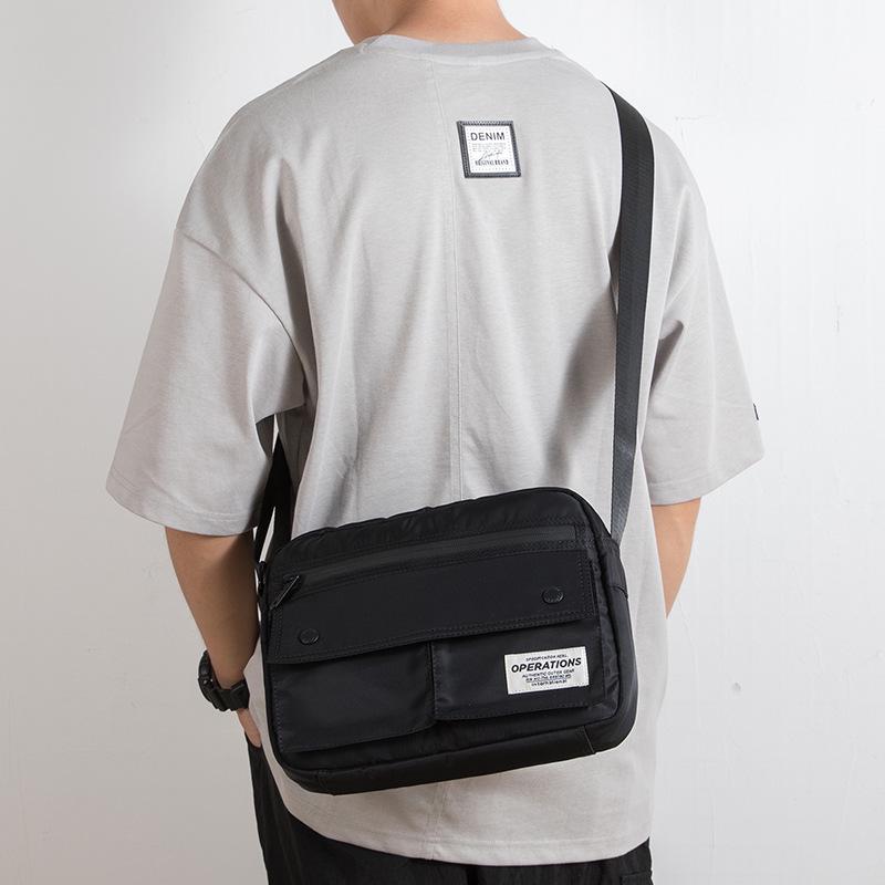 Korean Minimalist Men's Trendy Crossbody Messenger Bag - Japanese Style Student Shoulder Bag