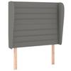 VidaXL Tête de lit avec oreilles Gris foncé 103x23x118-128 cm Tissu3118087