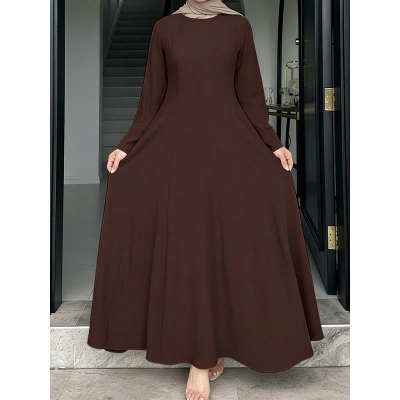 Elegant Trumpet Dress for Women, Waist Cinching Long Dress, Daily Casual, Soft and Comfortable Dress