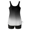 Women’s Gradient Tankini Set Scoop Neck Sleeveless Loose Fit Top with Shorts Two Piece Swimsuit for Beach Pool