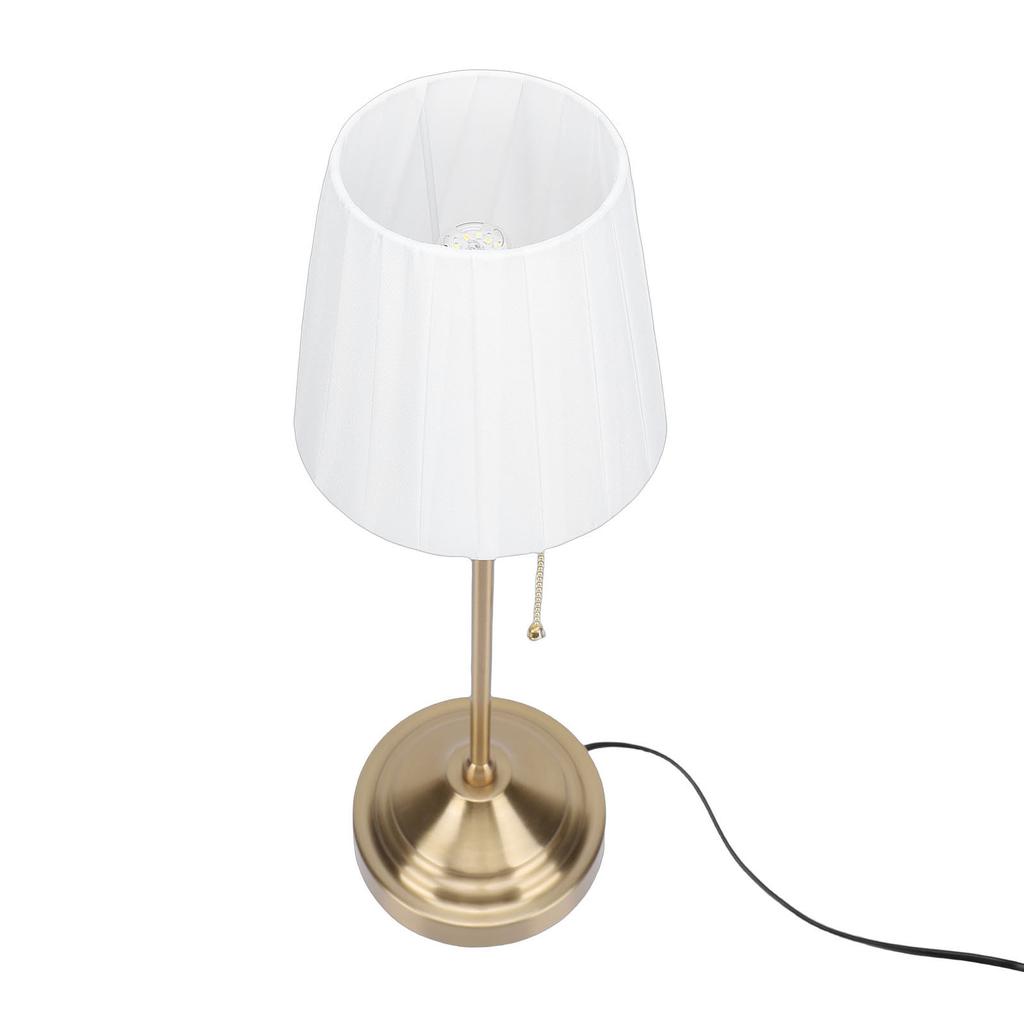 Pleated Table Lamp Aluminum Retro Warm Light Decorative Bedside Lamp for Nightstand Bedroom Living Room
