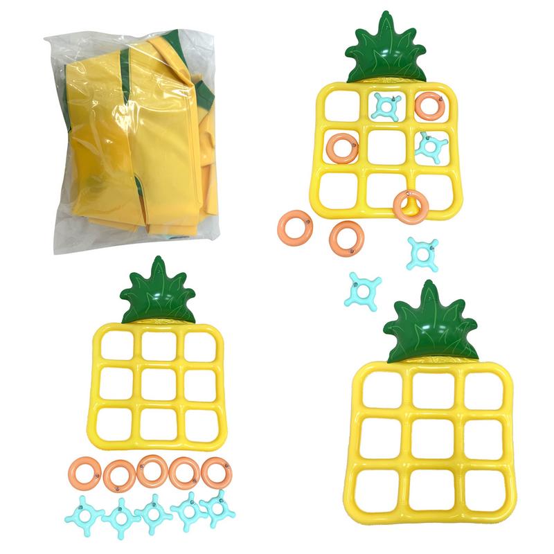Inflatable Pool Toss Game Inflatable Toys Board Games Pineapple-Shaped Toss Game For Party & Pool Floating Toss Set gift